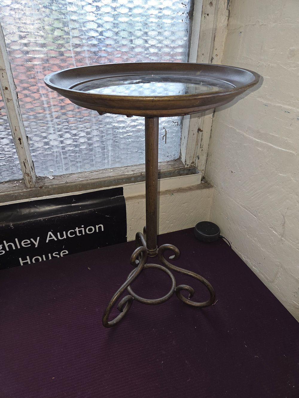 Lot 153 – An Art Nouveau Style Wood and Wrought Iron Occasional Drinks Table