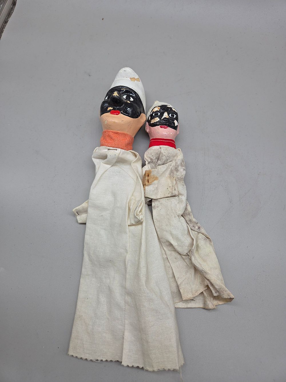 Lot 170 – A Pair of Vintage Commedia dell’arte Pulcinella Style Hand Puppets