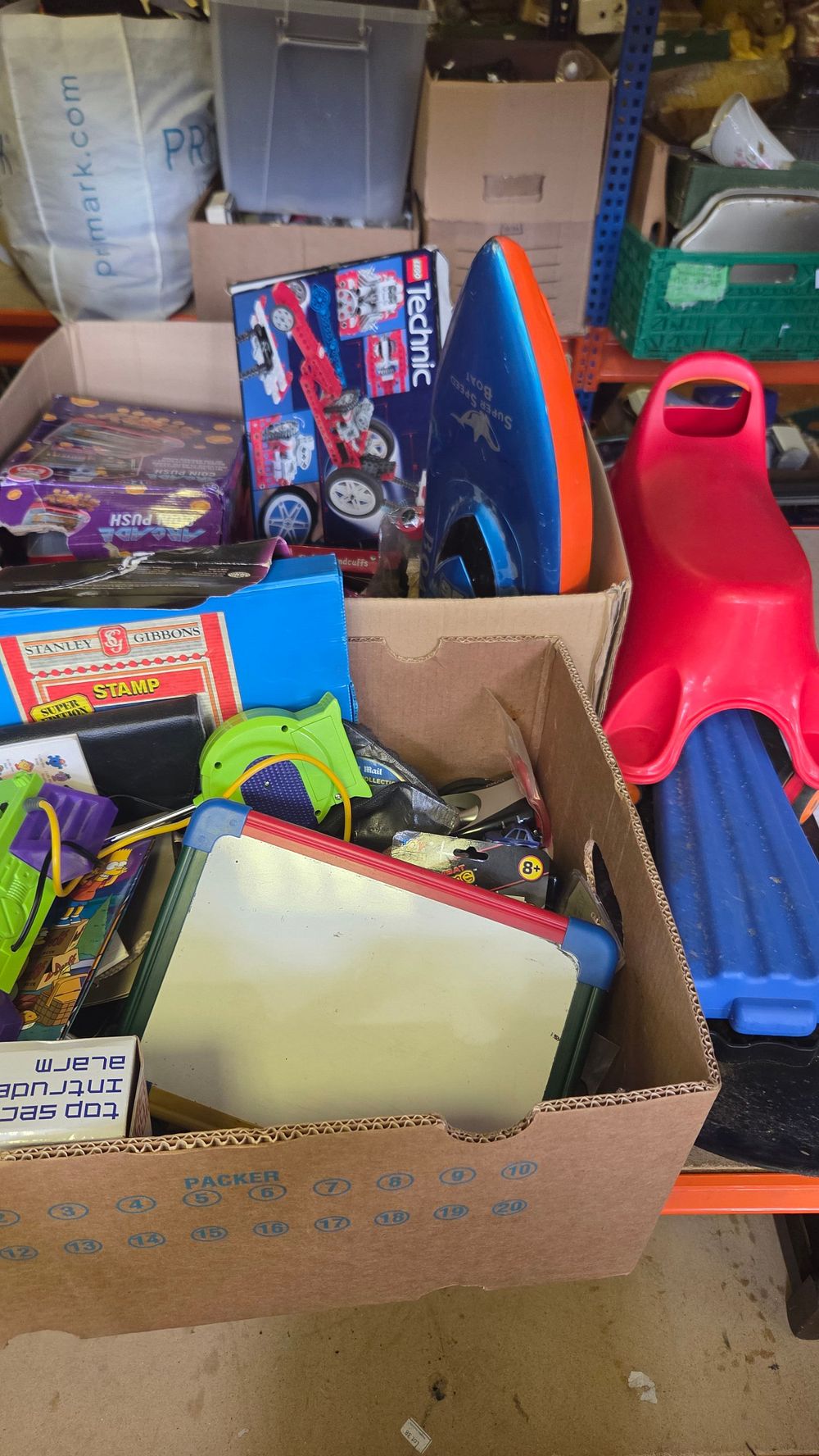 Lot 261 – Two Boxes of Vintage and Modern Toys, Games, and Hobby Kits