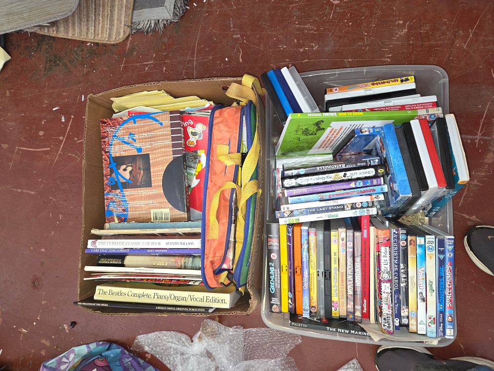 Lot 342 – A Large Assortment of Books, Magazines, Sheet Music, and Family DVDs