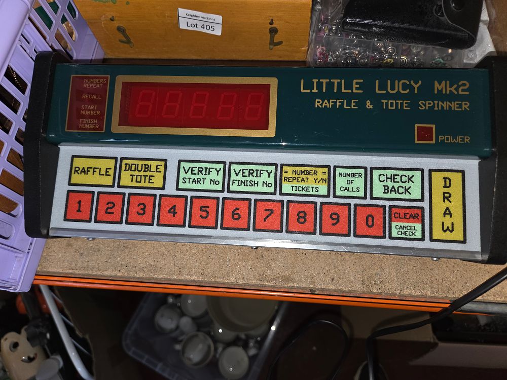 Lot 406 – Little Lucy Mk2 Electronic Raffle and Tote Spinner Number Generator