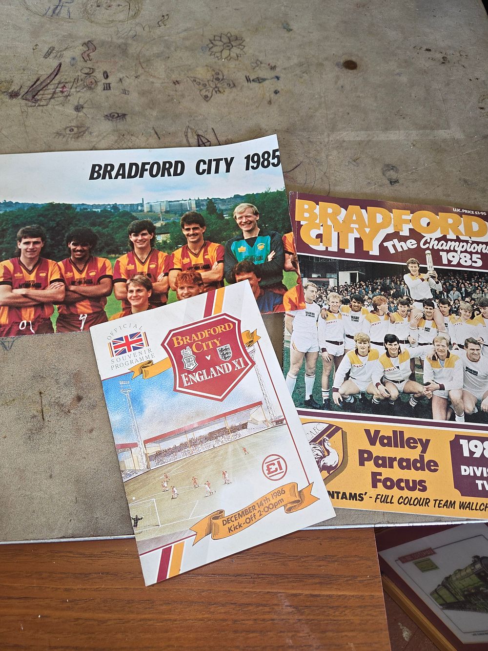 Lot 423 – A Trio of Bradford City A.F.C. Mid-1980s Souvenir Publications and Ephemera