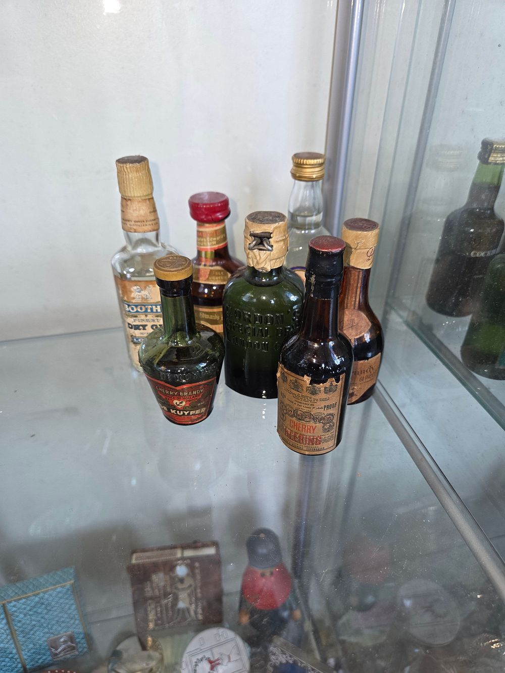 Lot 624 – A Collection of Six Vintage Miniature Spirit and Liqueur Bottles