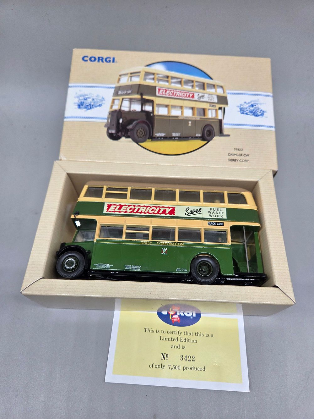 Lot 214 – Corgi 97822 Daimler CW Derby Corporation Limited Edition Bus