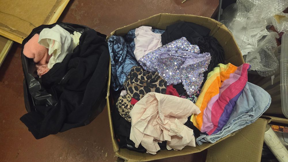 Lot 177 – Box and Bag of Mixed Pre-Owned Clothing