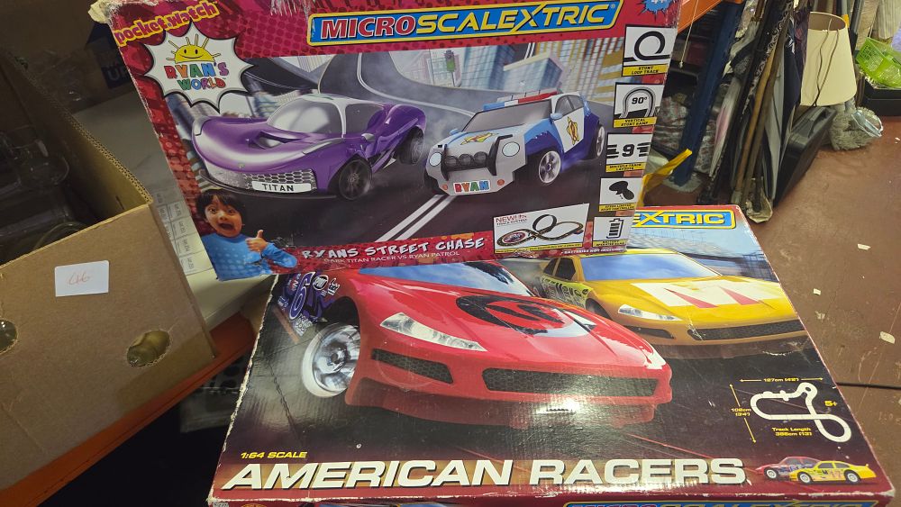 Lot 252 – Two Micro Scalextric 1:64 Scale Slot Car Racing Sets