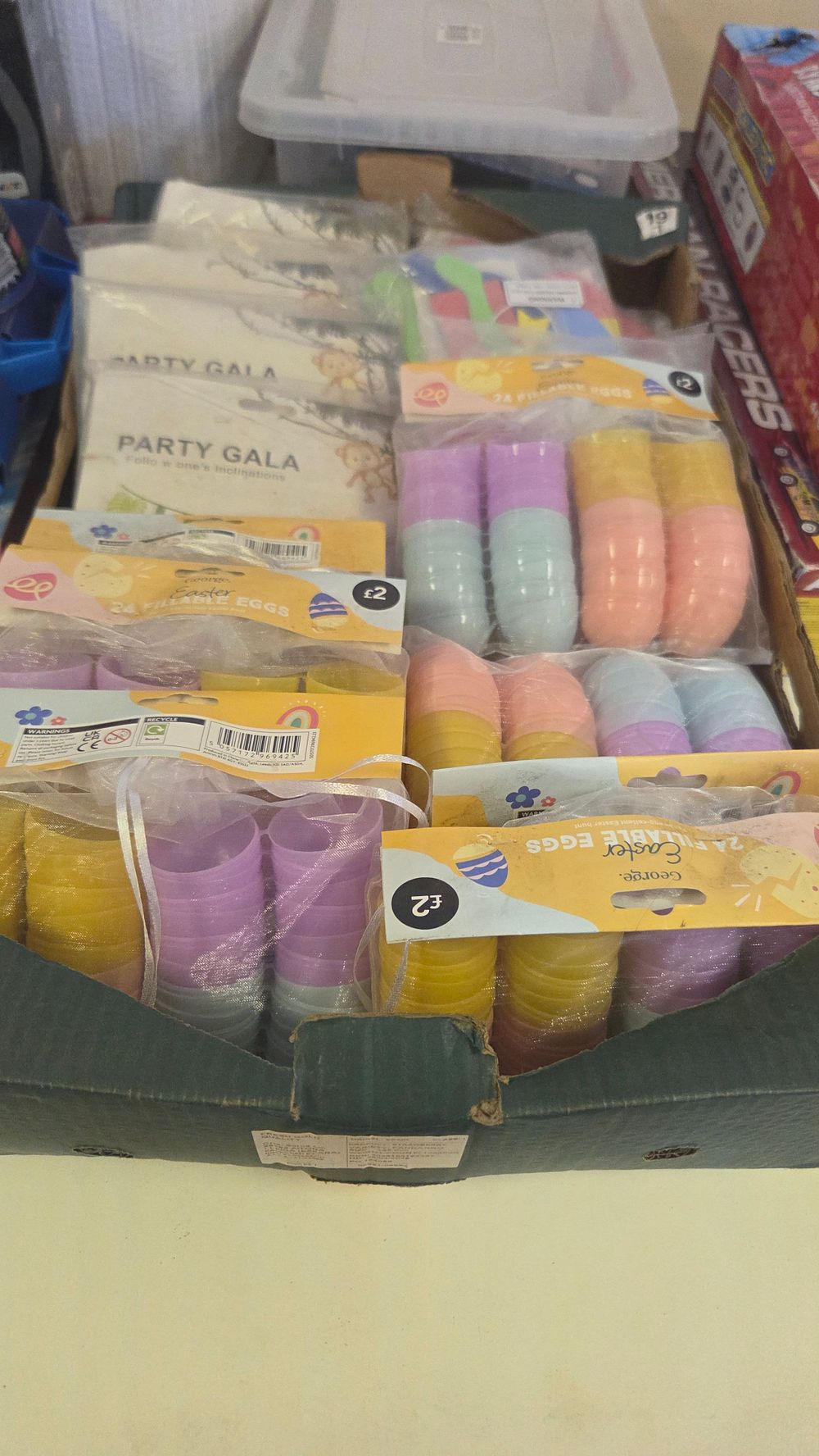 Lot 253 – An Assortment of George Fillable Easter Eggs and Party Gala Paper Napkins