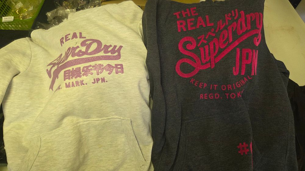 Lot 325 – Two Superdry Branded Hooded Sweatshirts Size Large