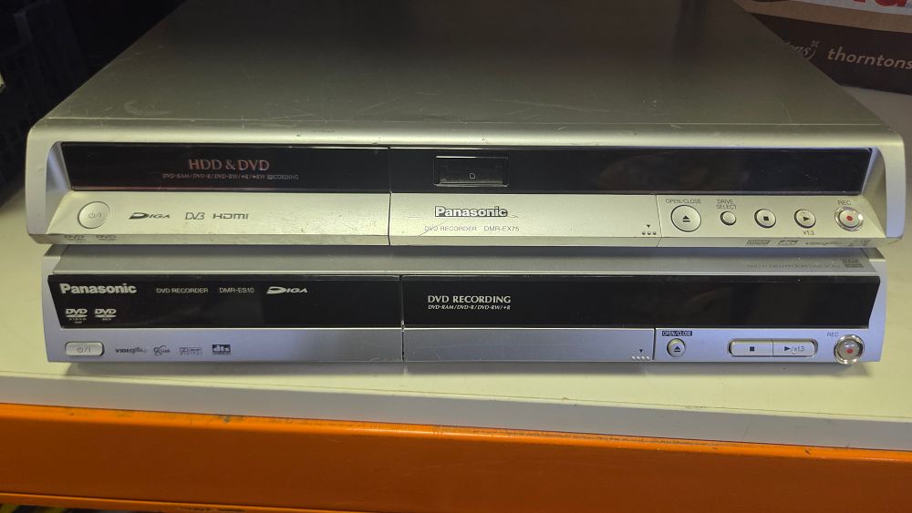 Lot 341 – A Pair of Panasonic DVD Recording Units, Models DMR-EX75 and DMR-ES10