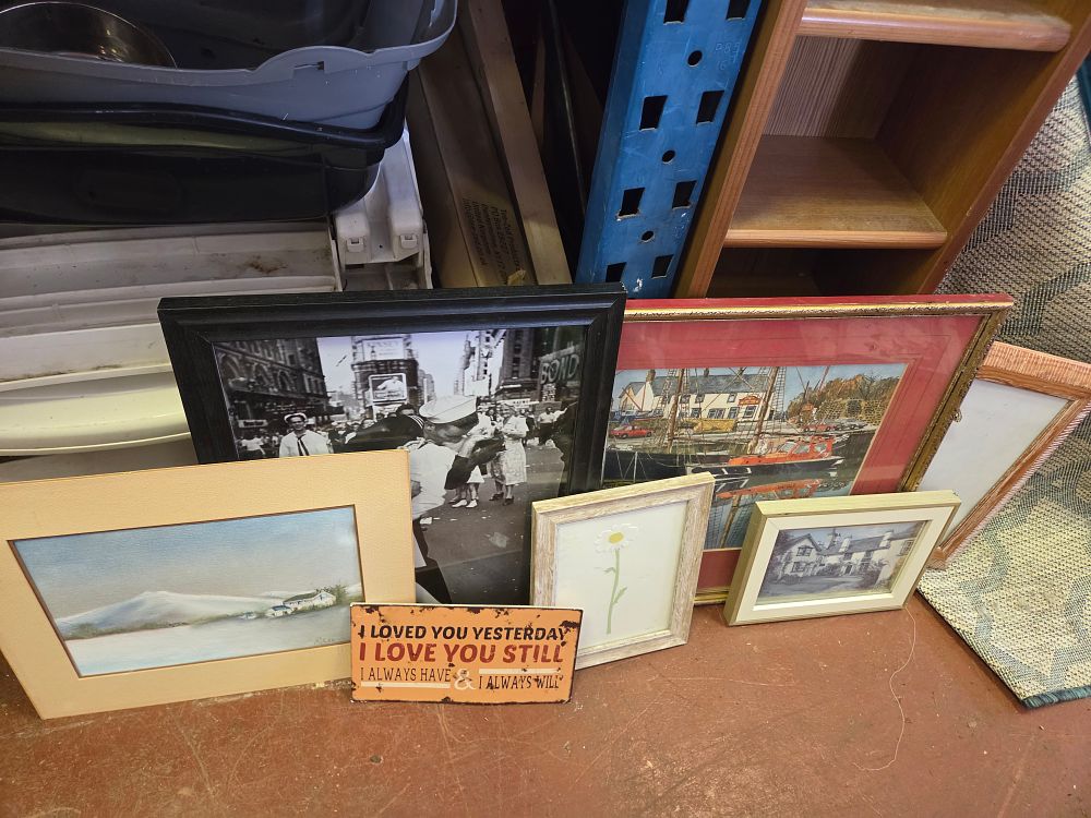 Lot 348 – John Rudkin and Others, A Collection of Framed Artworks and a Decorative Sign (Signed)
