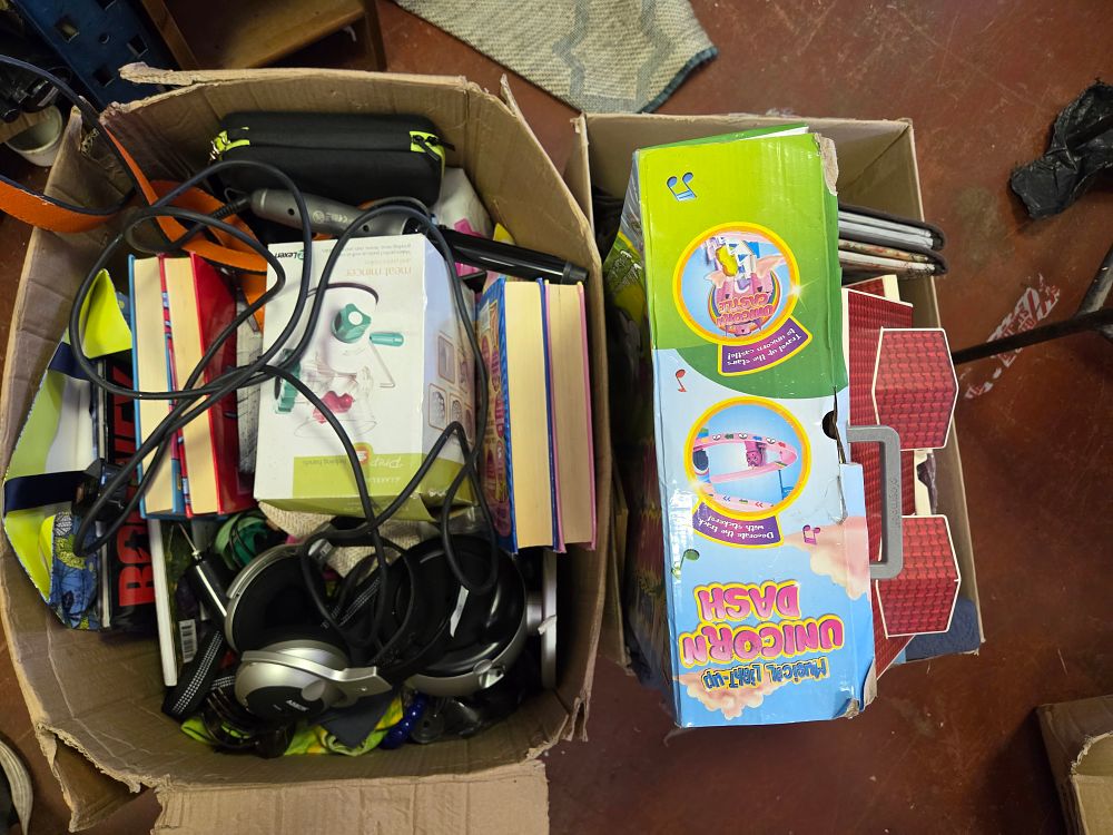 Lot 357 – An Assortment of Household Goods, Electronics, Toys, and Books