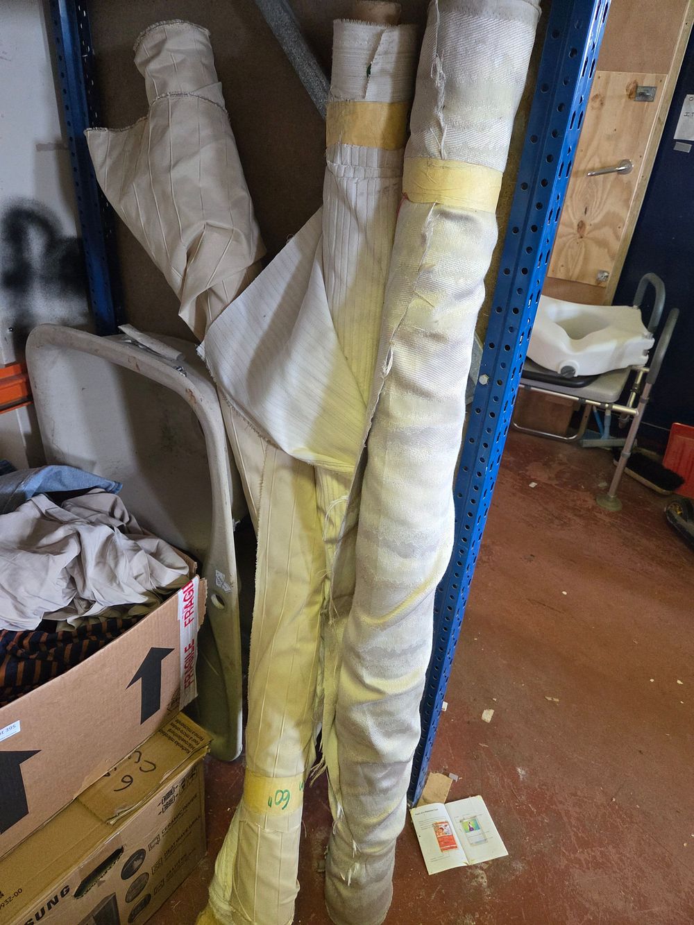 Lot 396 – An Assortment of Heavyweight Industrial Textile Rolls and Remnants