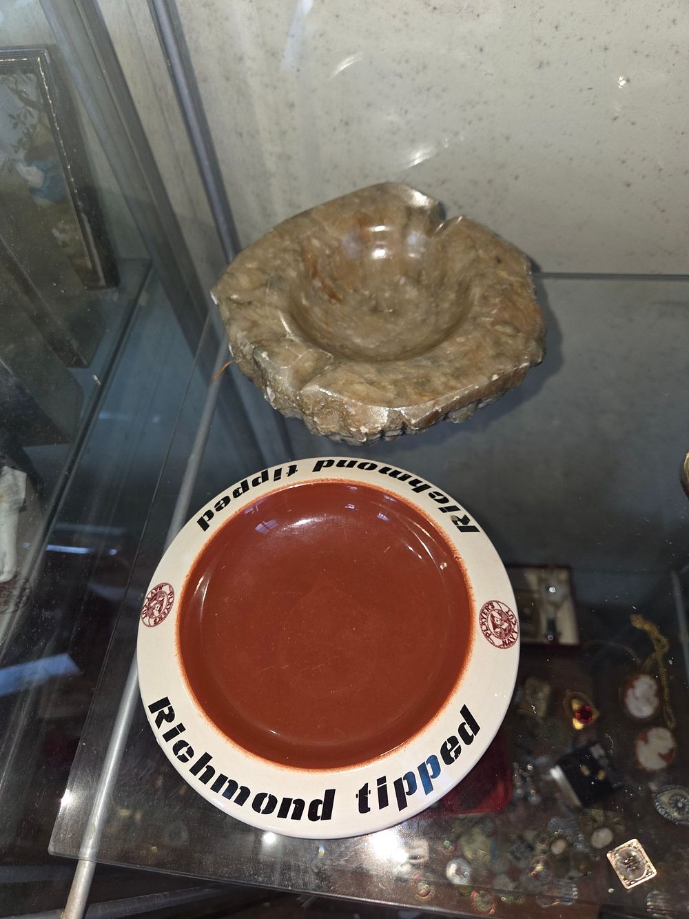 Lot 630 – A Polished Ashtray and a Richmond Tipped Advertising Ashtray