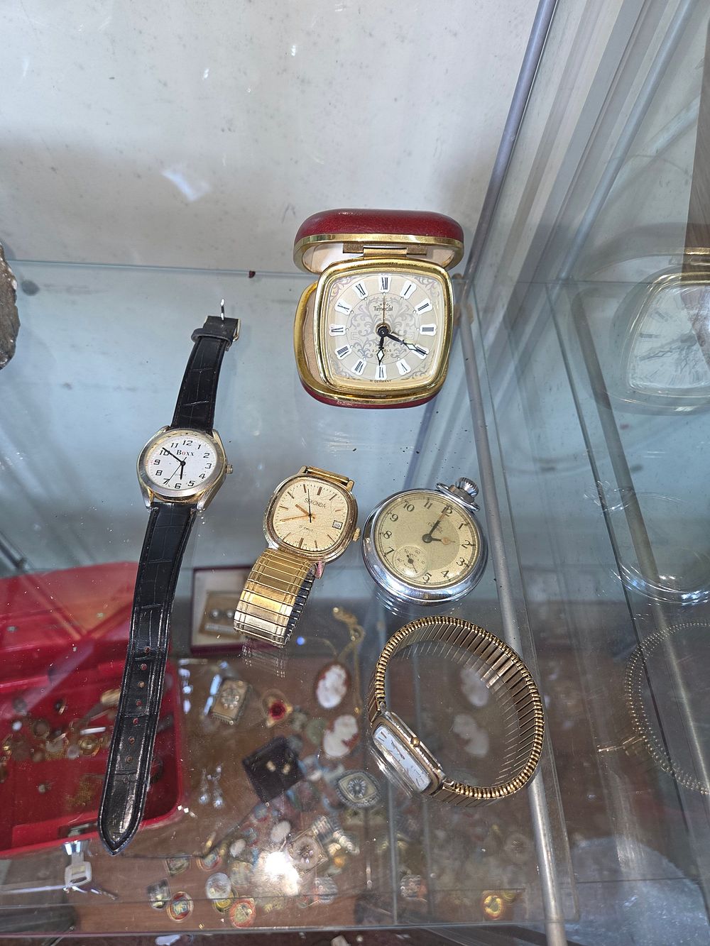 Lot 631 – A Collection of Vintage and Modern Timepieces Including Smiths, Timex, and Sekonda