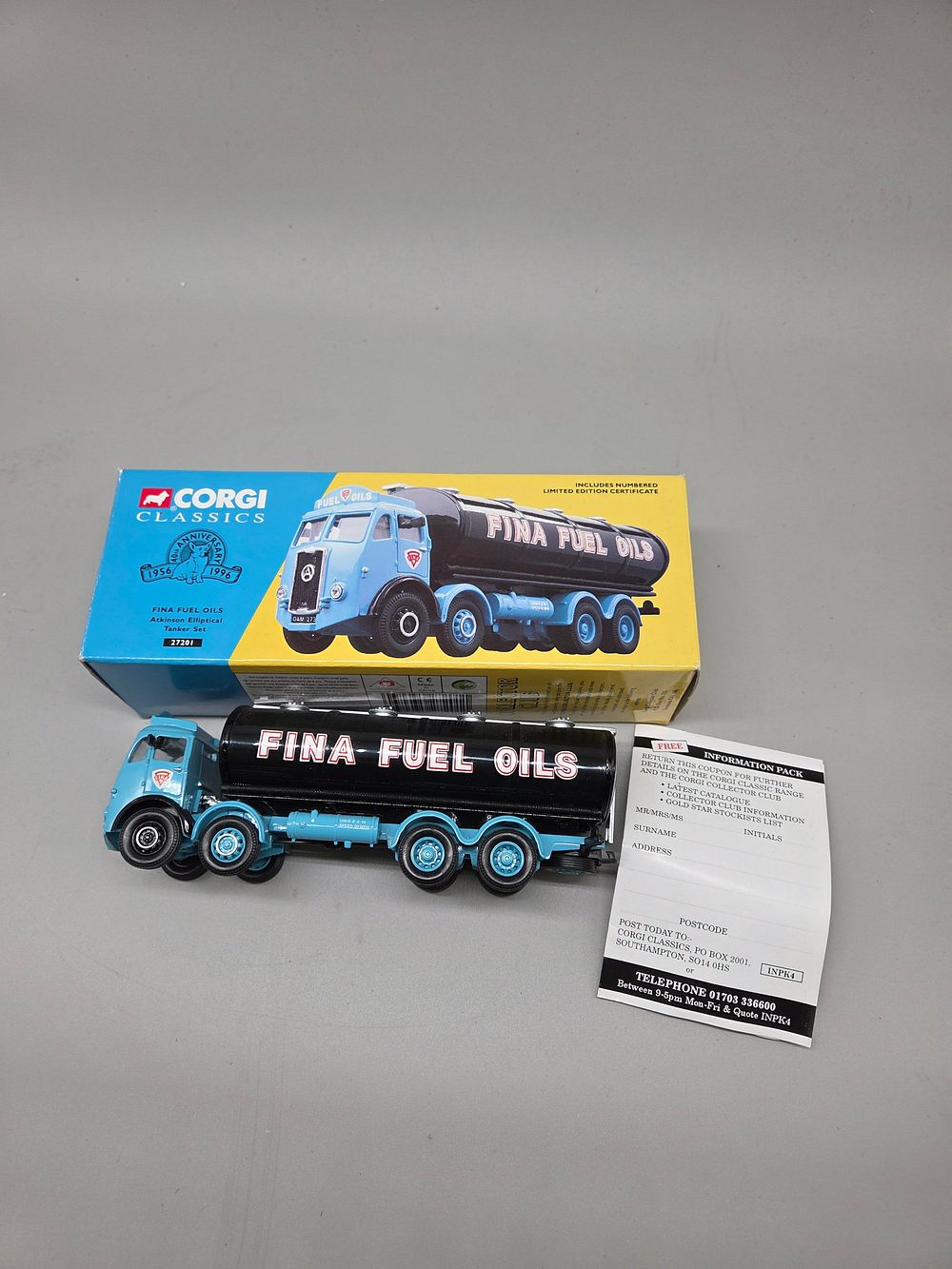 Lot 250 – Corgi Classics Atkinson Elliptical Tanker Set Fina Fuel Oils 27201