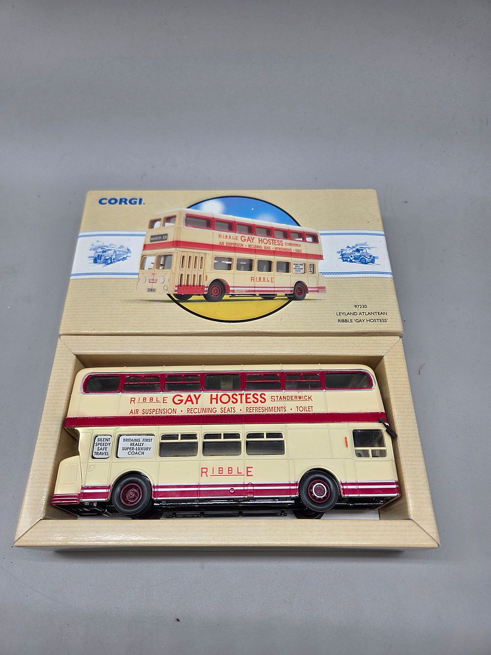 Lot 263 – Corgi Classics 97230 Leyland Atlantean Ribble Gay Hostess Bus