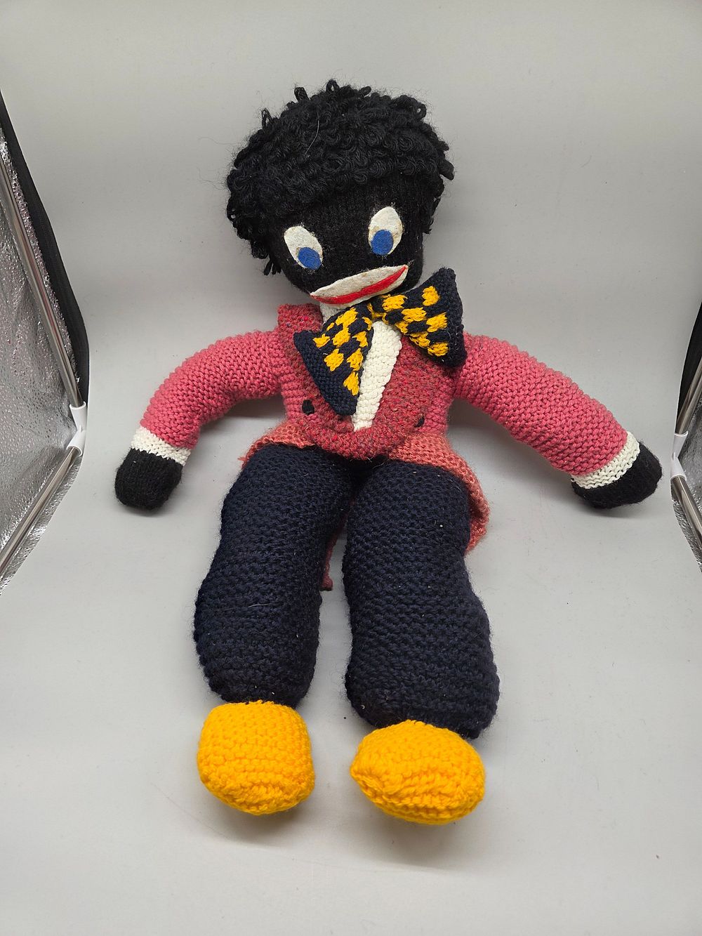 Lot 274 – A Vintage Hand-Knitted Golly Character Doll