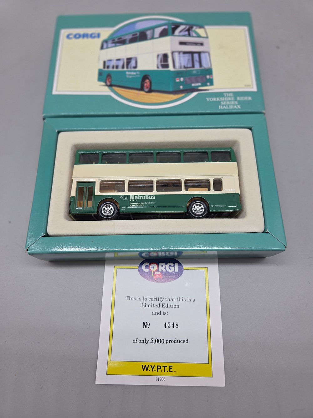 Lot 283 – Corgi Limited Edition 1:64 Scale Yorkshire Rider Series Halifax MetroBus