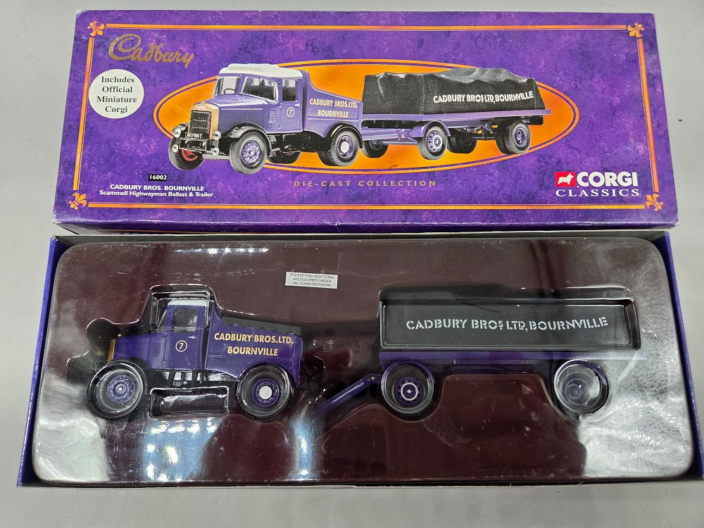 Lot 299 – Corgi Classics 16002 Scammell Highwayman Ballast and Trailer Cadbury Bros. Ltd Bournville
