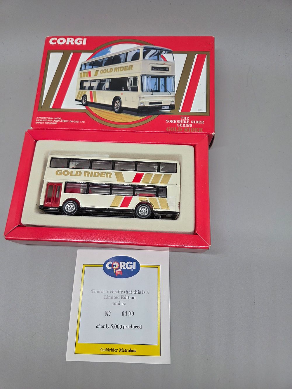 Lot 322 – Corgi The Yorkshire Rider Series Goldrider Metrobus Limited Edition Promotional Model 91700