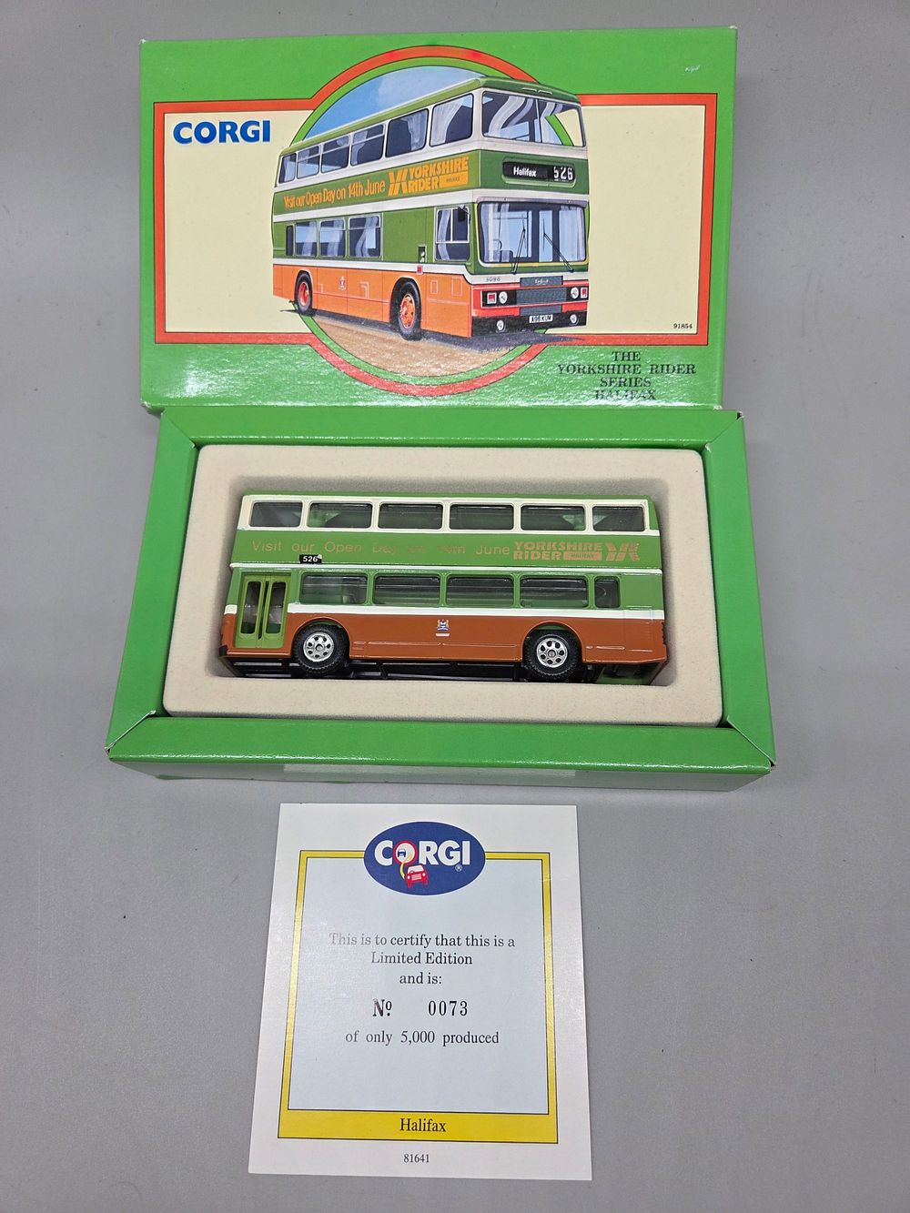 Lot 323 – Corgi 91854 The Yorkshire Rider Series Halifax Limited Edition Double-Decker Bus