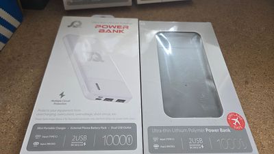 A Pair of Brand Q 10000mAh Ultra-thin Lithium Polymer Power Banks