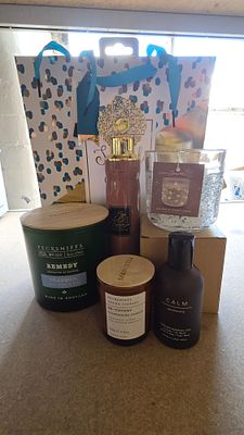 A Collection of Home Fragrance and Personal Care Items including Pecksniff's and Marks & Spencer