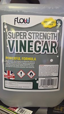 Flow Super Strength 20% White Vinegar Concentrate, 5 Litres