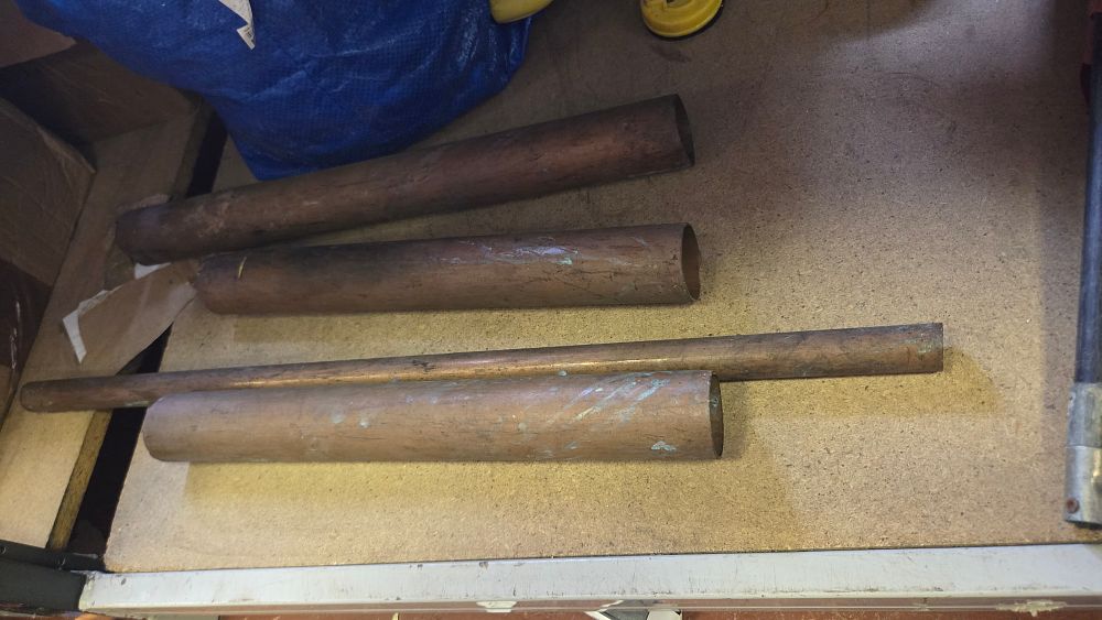 Lot 207 – A Group of Salvaged Copper Tubes and Pipes