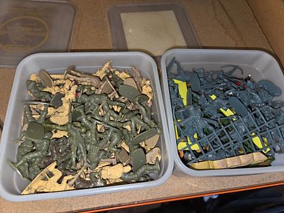 A Collection of Plastic Toy Soldiers and Historical Figures