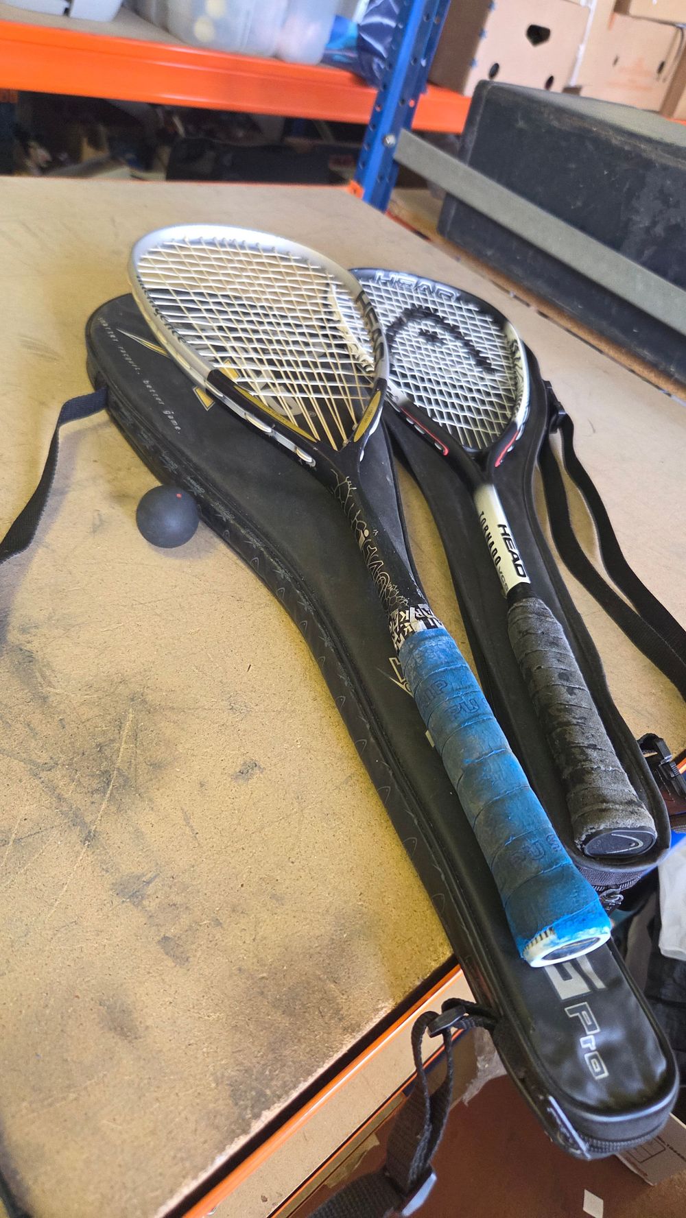 Lot 229 – A Pair of Head Squash Rackets with Carrying Case and Balls