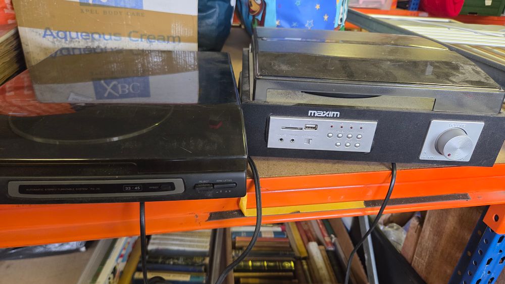 Lot 285 – Two Turntables Including Sony PS-J10 and Maxim Multi-Media Models