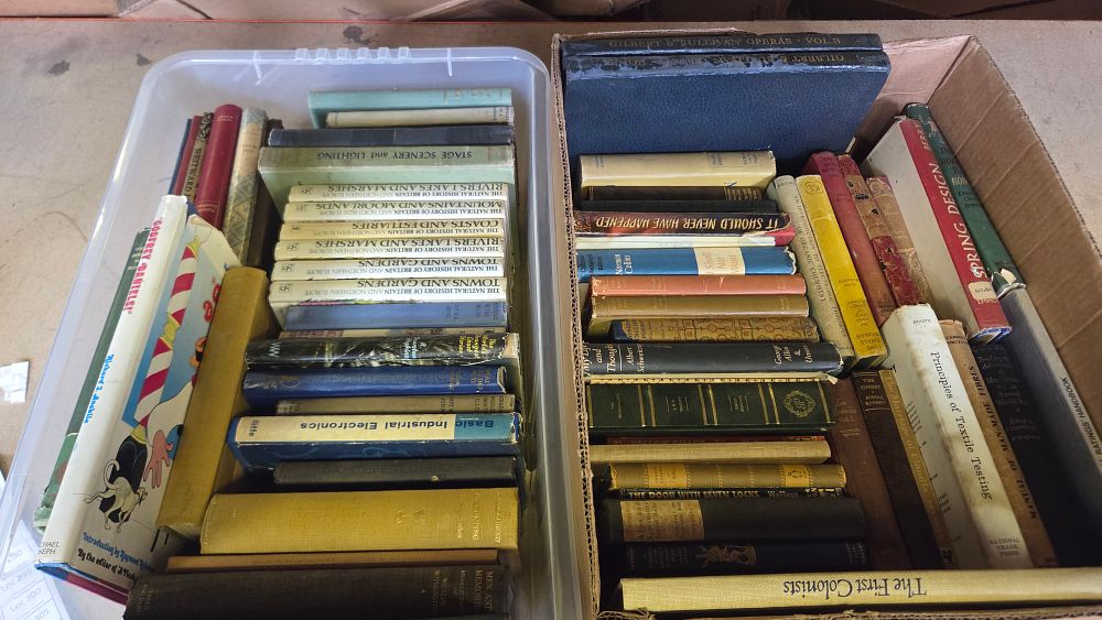 Lot 288 – Two Boxes of Mixed Interest Volumes including Natural History, Technical, and Literary Titles. (DJ)