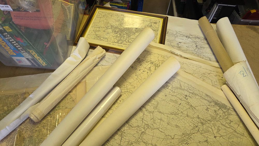 Lot 309 – An Assortment of Vintage Ordnance Survey Maps, and Local Interest Ephemera