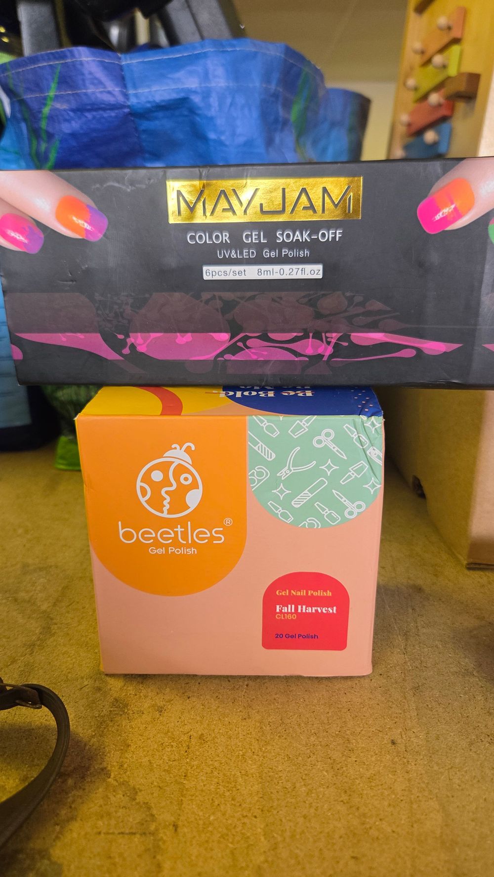 Lot 323 – Two Gel Nail Polish Sets by Mayjam and Beetles