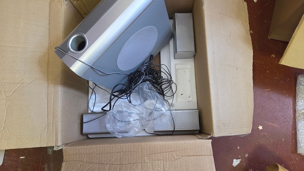 Lot 345 – An Assortment of Home Cinema Speakers and Subwoofer