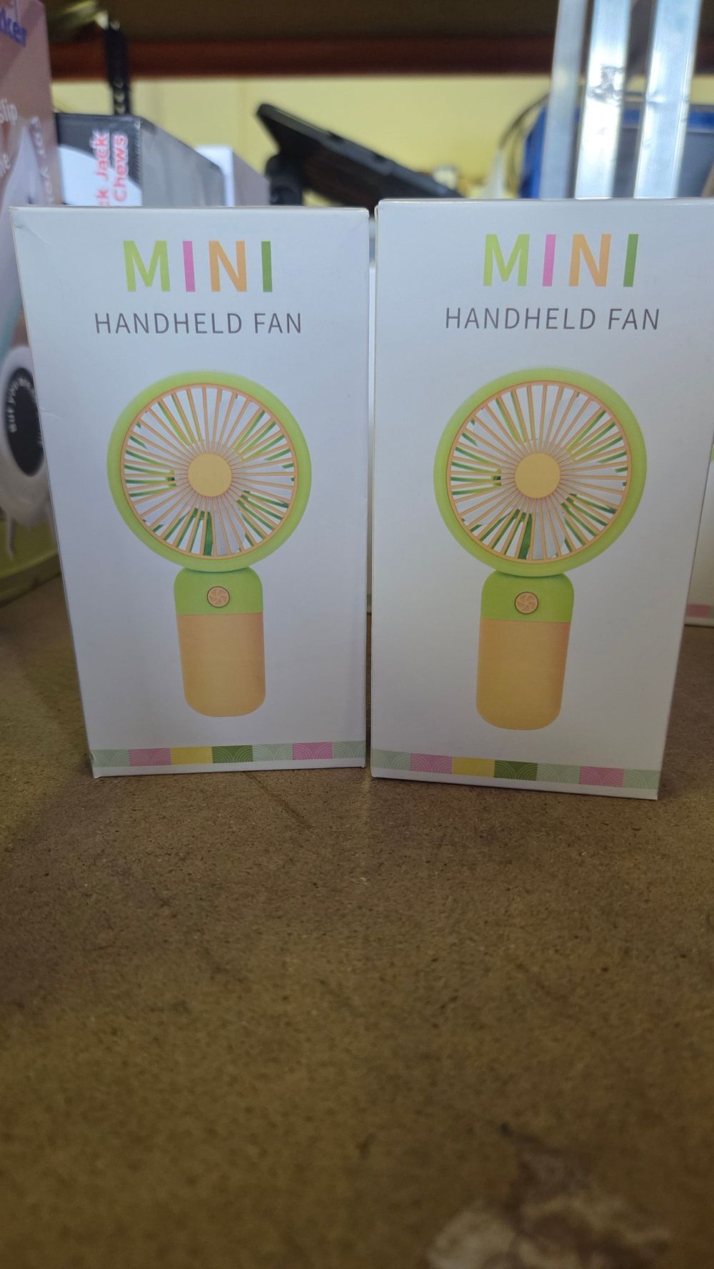 Lot 385 – A Pair of Mini Handheld Portable USB Rechargeable Fans