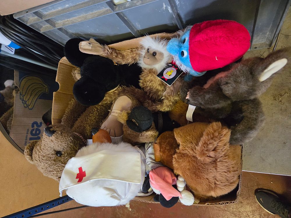 Lot 437 – A Collection of Soft Toys including Papa Smurf and Character Figures