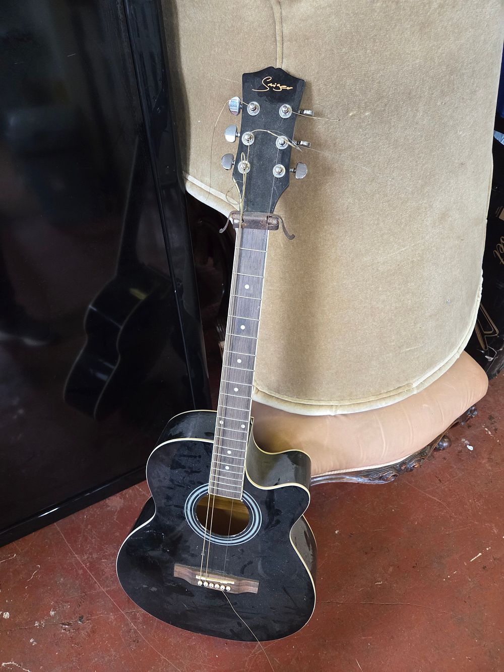 Lot 451 – A Griger Cutaway Acoustic Guitar in Black Gloss Finish