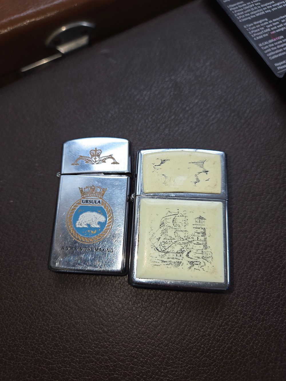 Lot 628 – A Pair of Nautical and Naval Interest Zippo Windproof Lighters