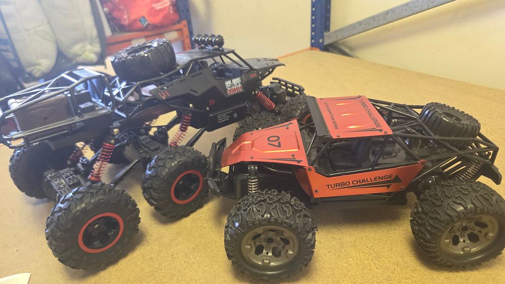 Lot 198 – A Pair of Large-Scale Off-Road Rock Crawler Style Toy Vehicles