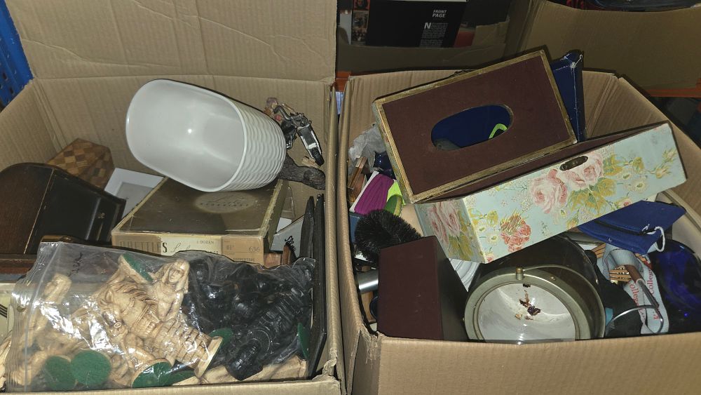 Lot 208 – Two Boxes of Miscellaneous Household Items and Collectables