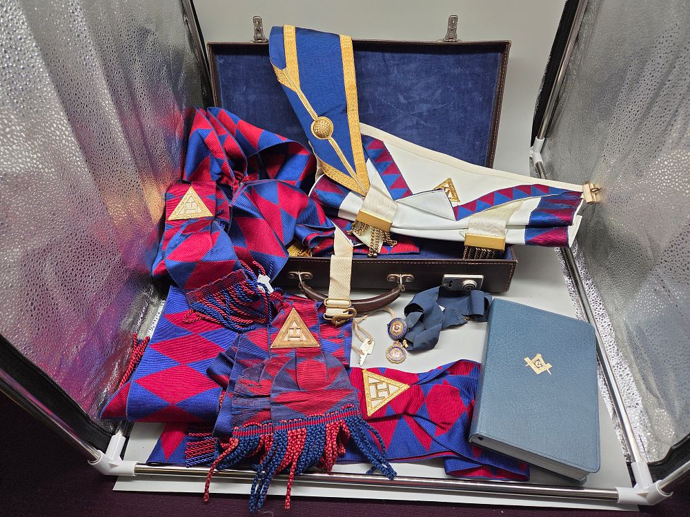 Lot 159 – A Collection of Masonic Royal Arch Regalia and Ephemera