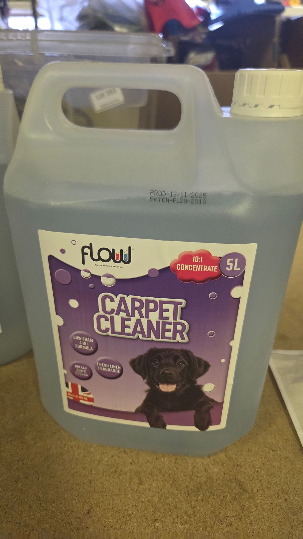 Lot 170 – Flow 5 Litre Carpet Cleaner 10:1 Concentrate