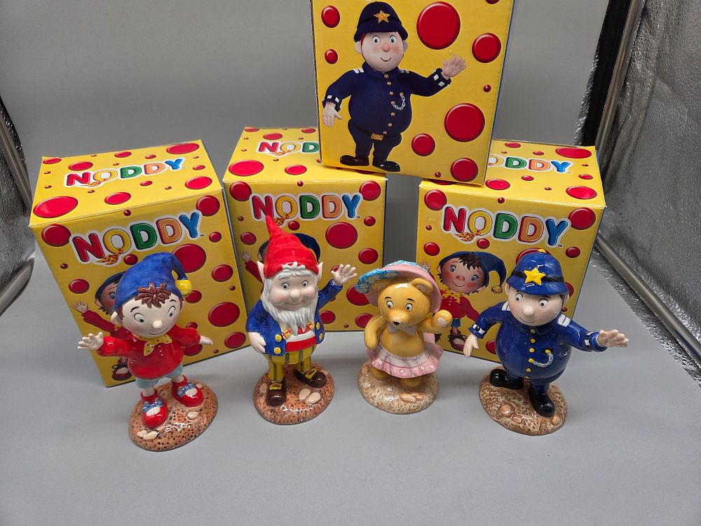 Lot 230 – A Collection of Four Royal Worcester Noddy Character Figurines Boxed