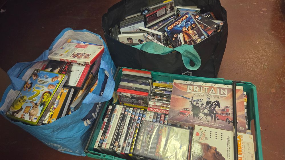 Lot 265 – Box and Two Bags of DVD Movies and Box Sets