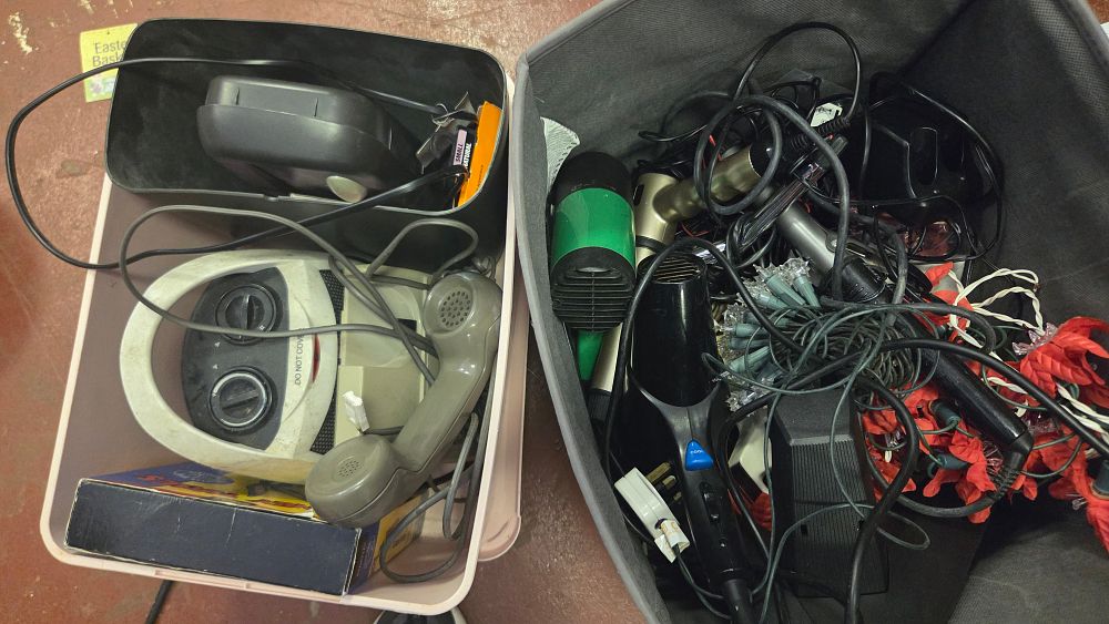 Lot 270 – Two Boxes of Assorted Domestic Electrical Appliances and Household Accessories