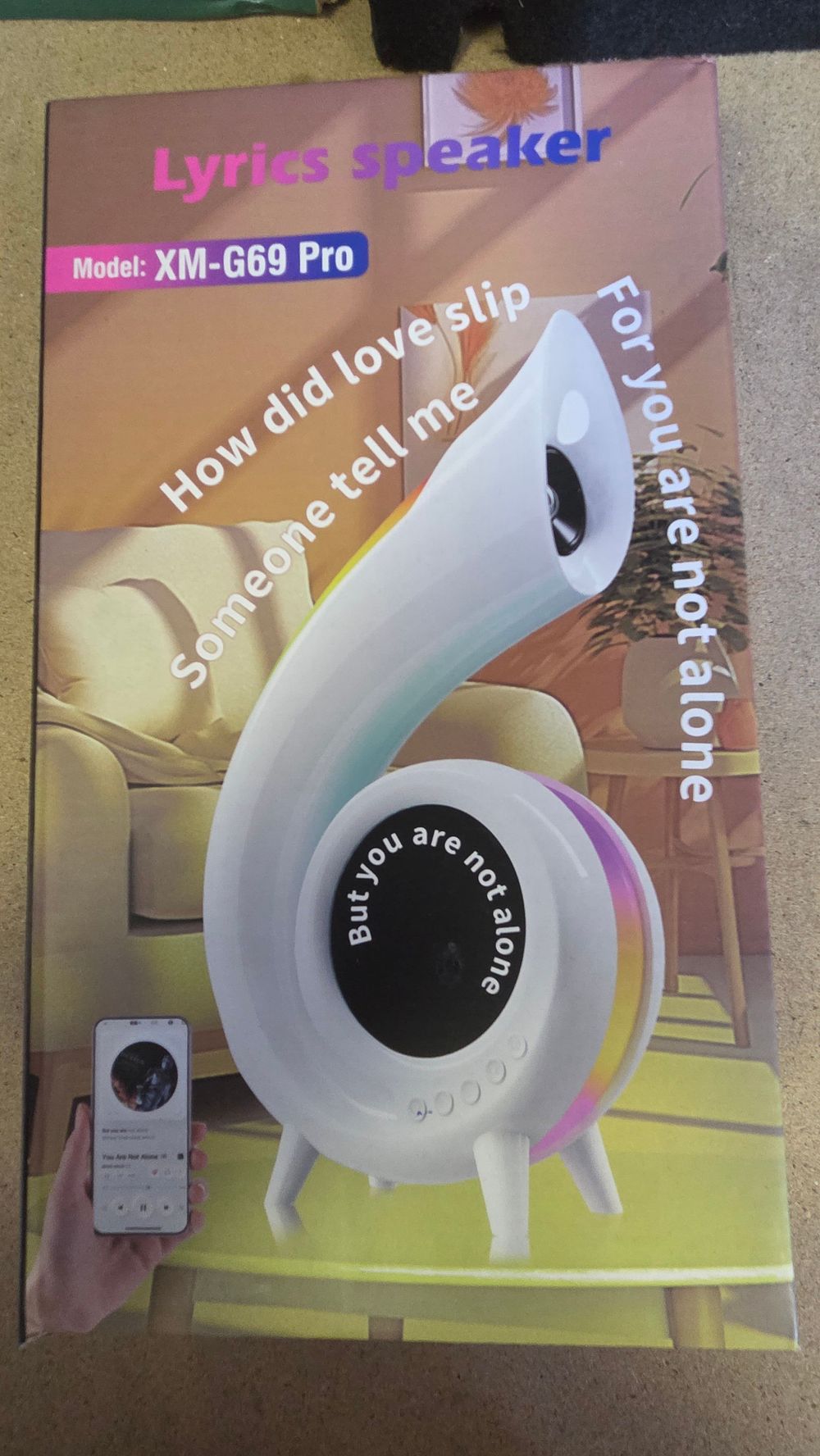 Lot 276 – New XM-G69 Pro Lyrics Bluetooth Speaker and LED Lamp