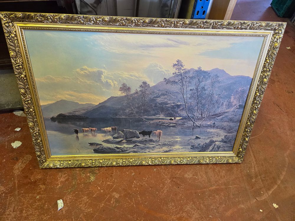 Lot 413 – A Large Framed Oleograph after Sidney Richard Percy