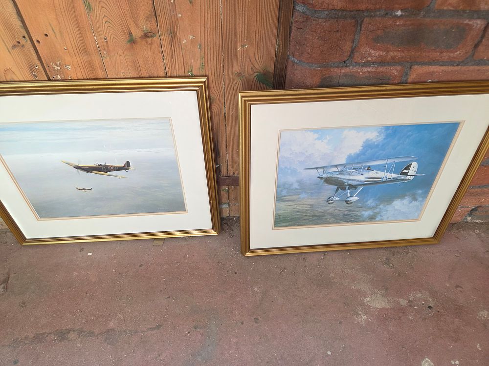 Lot 417 – A Pair of Framed Aviation Prints after Gerald Coulson